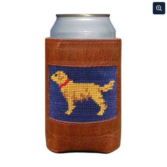 NWT Smathers & Branson Yellow Dog Can Cooler in Dark Navy - Picture 1 of 4